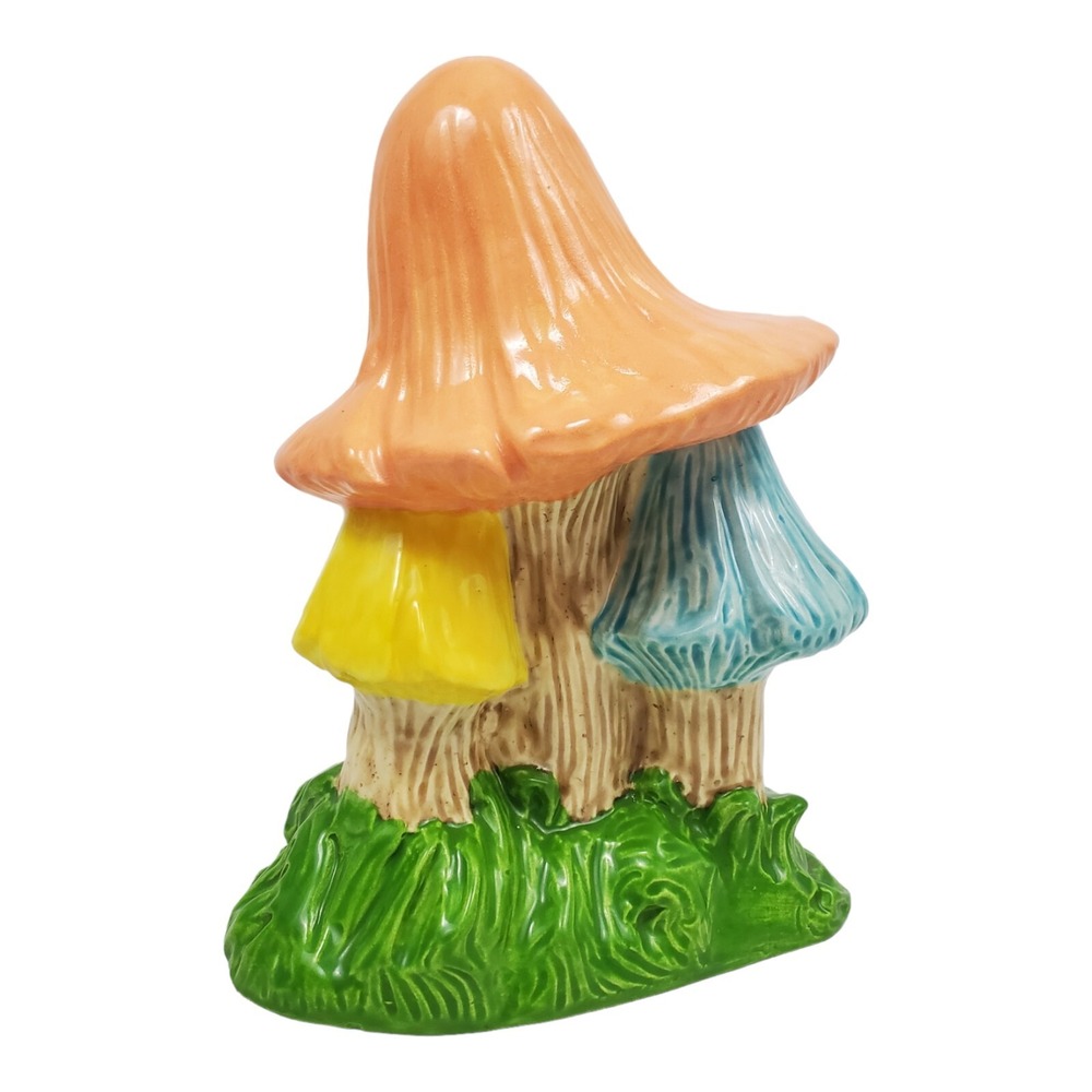 Ceramic Mushroom Figurine Boho Art Pottery Retro MCM Groovy Vintage Statue